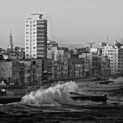 Waves on the Malecon Havana